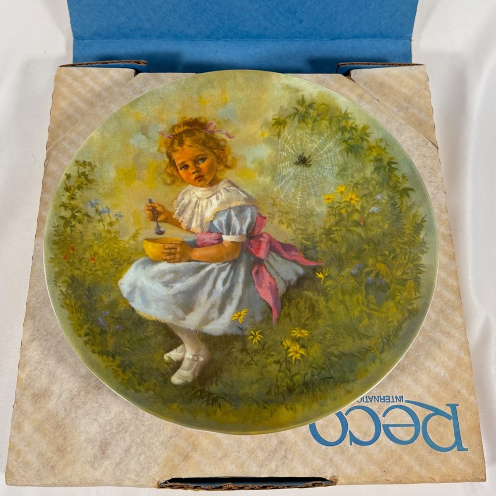 Reco Little Miss Muffet Collector Plate Mother Goose 1981 Boxed